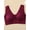 Claret, variant on Super Soft & Comfortable Front Close Bra, Elegant Lace Wireless Push Up Bra, Women's Lingerie & Underwear