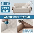 thumbnail image 4 of H.VERSAILTEX Non-Slip Slipcover Machine Washable Loveseat Cover Diamond Pattern Water Resistant Furniture Protector Reversible Stain Pet-friendly , Oak, 4 of 6