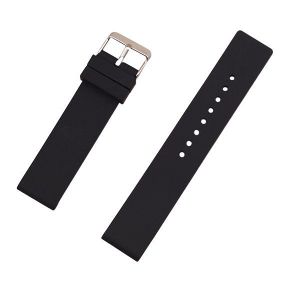 FELTECHELECTR Replacement Watch Band 1Pcs Black Silicone for Men and Women 12x0.94x0.39in