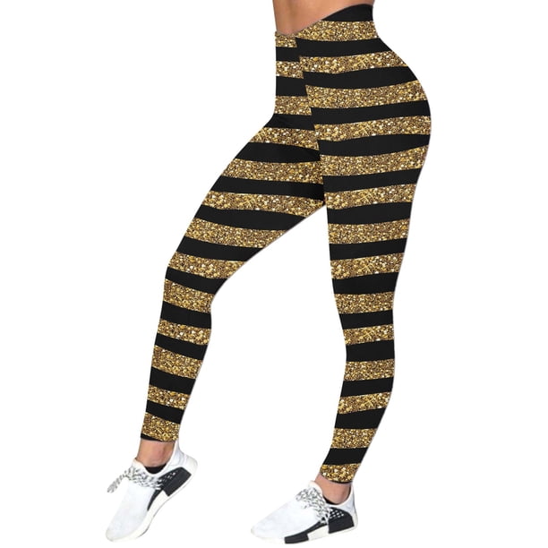 Gibobby Pantalon yoga mujer Mujeres Casual Cuatro de julio Día de la Independencia Impreso Deportes Leggings Pantalones largos(Dolado,G)