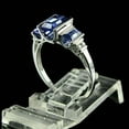 thumbnail image 2 of 2Ct Emerald Cut Simulated Blue Sapphire Women's Engagement Ring 14K White Gold Plated 925 Silver, 2 of 3