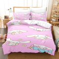 thumbnail image 1 of Cartoon Sanrio HelloKitt Pudding Dog Digital Printing Cute Quilt Cover Bedding Three-piece Set Two-dimensional Home Furnishing, 1 of 6