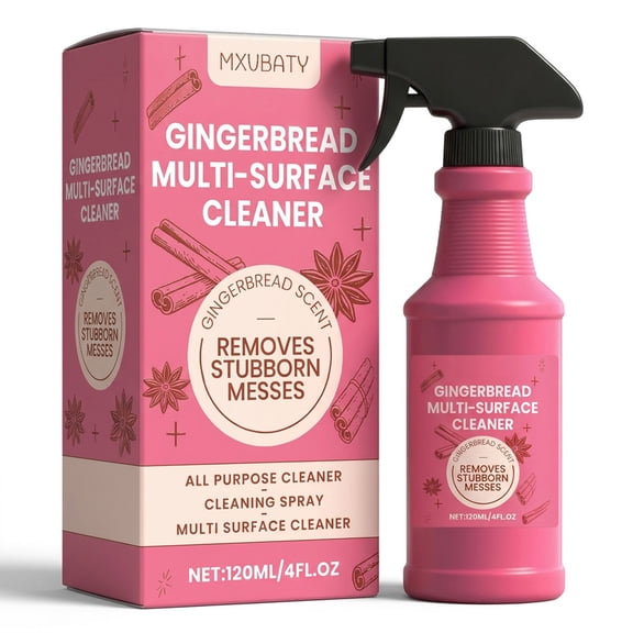 Multi-Surface Cleaner, Gingerbread Scent All Purpose Cleaning Spray for Kitchen Bathroom Living Room, Removes Stubborn Messes & Grease, 4 FL OZ
