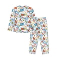 thumbnail image 2 of Uemuo Summer Stamp Pattern Womens Pajama Sets,PJ Set for Women,Pajamas for Women Logo,Long Sleeve Pajama Set for Women,Soft Long Sleeve Top With Pants-Medium, 2 of 9