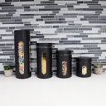 thumbnail image 4 of 4 Piece Stainless Steel Canisters with Multiple Peek-Through Windows, Black, 4 of 4