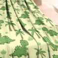 thumbnail image 3 of Yellow Dinosaurs Palm Trees Blanket,Comfortable Soft Lamb Wool Throw Blanket,All Season,Warm Lightweight Blankets for Sofa Bed Couch Living Room Chair,60"x80", 3 of 4