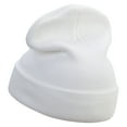 thumbnail image 2 of London Script Embroidered 12 Inch Long Knitted Beanie - White OSFM, 2 of 5