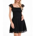 thumbnail image 2 of Gubotare Women Dress Tassel Sleeveless Straped Dress Zipper up Solid Color Mini Dress Teen Girls Prom Party Little Dress Semi Formal Dress(Black,M), 2 of 5