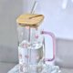 thumbnail image 5 of Vaso de cristal térmico con pajita 400ML Apto para bebidas frías Zumo Leche Incluye Tapa Textura de cristal Apto para varias bebidas, 5 of 5