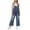 Dark Blue, variant on Womens Denim Bib Overalls Barrel Leg Adjustable Strap Jean Pants Jumpsuits with Pockets,Dark Blue,S