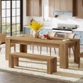 thumbnail image 4 of 78.7-Inch Large Dining Table for 6-8, Rectangle Farmhouse Kitchen Table, Brown, 4 of 9