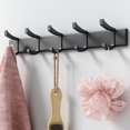 thumbnail image 4 of CHUANK 2-Pack Coat Rack Wall Mounted 锛孒eavy Duty Aluminum锛? Double Hook Metal Coat Hook锛孧odern White Coat Hook Rails Wall Hook Rack for Entryway锛孠itchen锛孊athroom锛孋lo, 4 of 5
