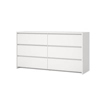 Tvilum Next 6 Drawer Double Dresser for Adults, White
