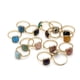 thumbnail image 2 of Anillo de piedra cuadrada para mujer, piedra semipreciosa Natural de 2 piezas, amatista, ágata, elegante, para banquete, fiesta, boda, regalo, 2 of 4