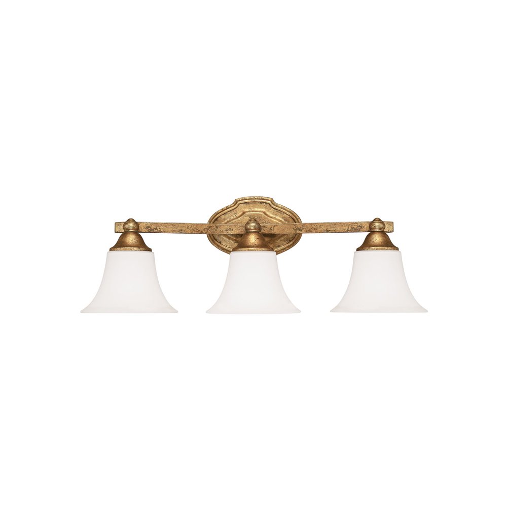 Capital Lighting Blakely Antique Gold 3 Light Vanity Fixture