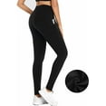 thumbnail image 5 of Women Winter Thermal Workout Yoga Pants with Pockets Fleece Lined Leggings, 5 of 7