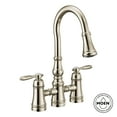 thumbnail image 4 of Moen S73204 Weymouth 1.5 GPM Bridge Pull Down Kitchen Faucet - Bronze, 4 of 7