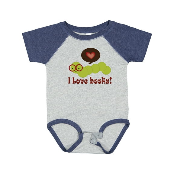 Inktastic I Love Books Bookworm Boys or Girls Baby Bodysuit
