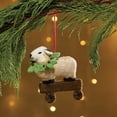 thumbnail image 2 of Park Designs Sheep With Wreath Felt Ornament Set of 4, 2 of 3