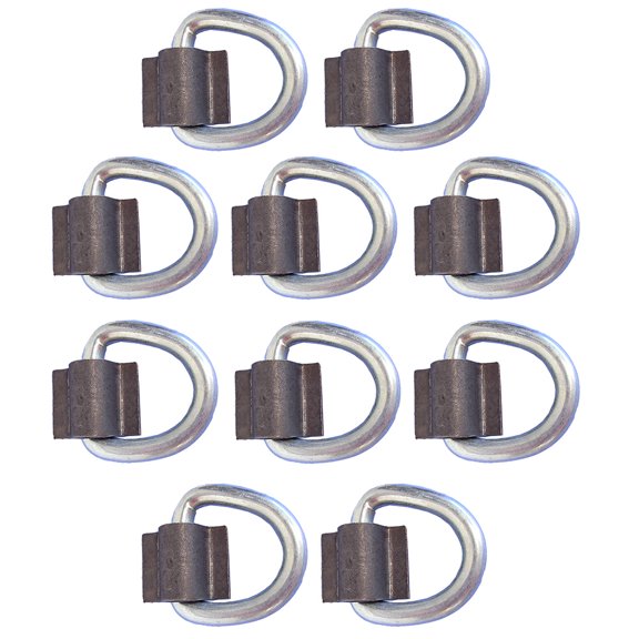 RAParts WR15 3/8" 10 Weld On D Rings For Rope Tie Down Motorcycle ATV Truck Trailer