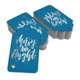 thumbnail image 2 of Inkdotpot Pack Of 100 Real Silver Foil Paper Tags Merry And Bright Christmas Favor Hang Tags, 2 of 6