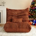 thumbnail image 7 of Bean Bag Chair for Adults with Lumbar support pillow Memory Foam Giant Bean Bag Sofa with Corduroy Material Lazy Sofa for Living Room Bedroom Dorm Office, Orange, 7 of 7