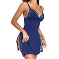 thumbnail image 3 of LWP Women's Lingerie Sexy Nightwear Spaghetti Strap Nightgown Babydoll Chemise, 3 of 12