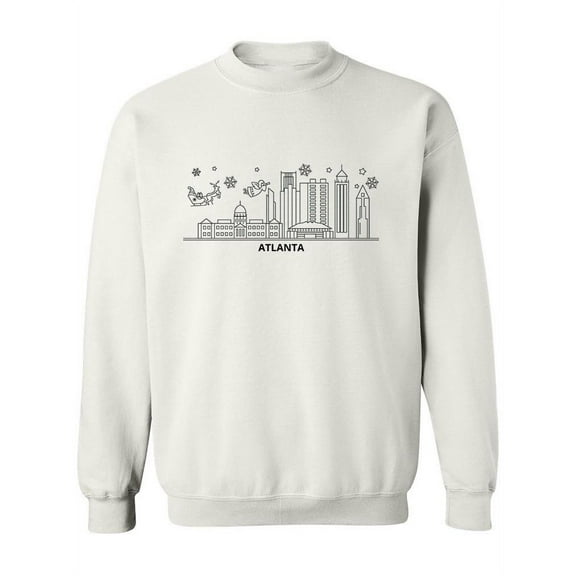 Atlanta City Christmas Sketch Sweatshirt Women -Image by Shutterstock, Female Large