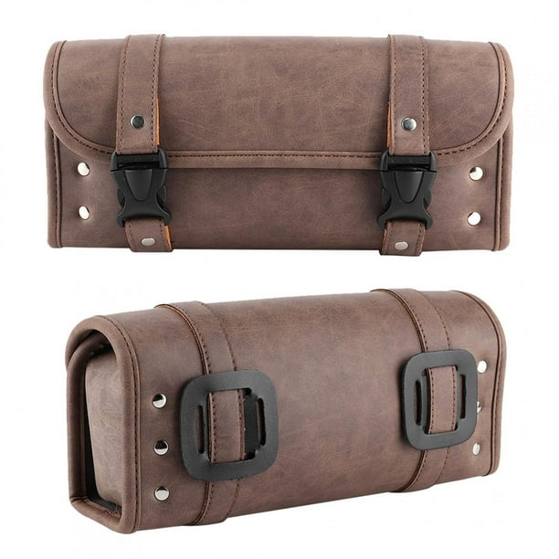 Saddle Pouch Vintage PU Leather Side Motorcycle Saddle Bag Motorcycle Organizer Stylish and Modern Walmart