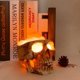 thumbnail image 1 of Lámpara de noche con forma de calavera de sal de resina sin electrodos, lámpara de mesa LED con forma de cabeza de fantasma de terror, luz nocturna LED Promise con forma de calavera de sal de resina r, 1 of 5
