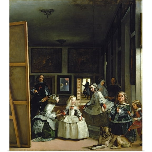 Great BIG Canvas | Rolled Diego Rodriguez Velazquez Poster Print entitled Las Meninas or The Family of Philip IV, c.1656