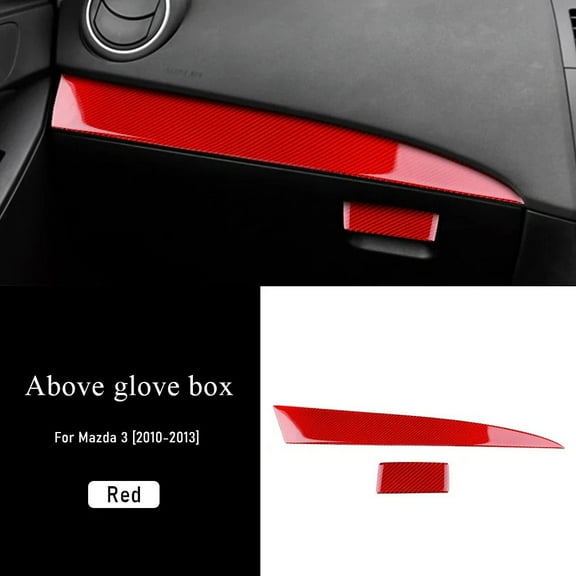 For Mazda 3 2010 2011 2012 2013 Real Soft Carbon Fiber Car Co-pilot Dashboard Holder Trim Interior Cover Sticker Accessories.