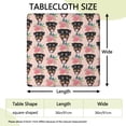 thumbnail image 2 of Rottweiler and Pioneer Flower Square Fitted Tablecloth with Elastic Edge,Square Table Cover,Washable Elastic Table Cover for Home Kitchen Party Decor 36"x36", 2 of 6