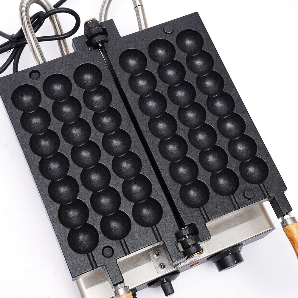 Miumaeov Commercial Waffle Ball Maker Electric Non-Stick Bubble Skewer Waffle Ball Maker Muffin Cake Machine 1600W