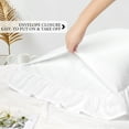 thumbnail image 5 of PiccoCasa Microfiber Ruffle Body Pillowcases with Envelope White 20"x54", 5 of 7