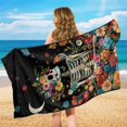 thumbnail image 7 of FOR U DESIGNS Galaxy Skull Skeleton Floral Print Car Seat Cover Towel Seat Covers Universal Car Accessories Seat Protector for SUV Trucks, Portable Running Towel for Gym Outdoor, 7 of 7