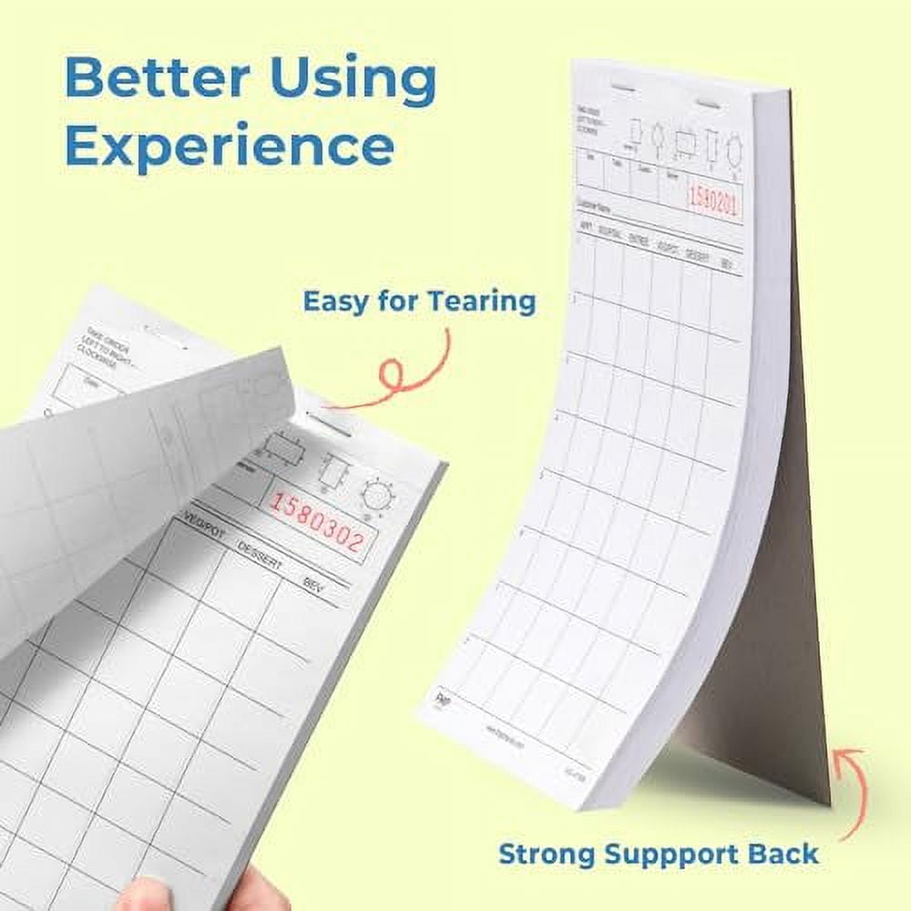 FMP Brands (5000 Sheets) Server Note Pads Paper, Guest Check for Servers, Guest Check Pads, Order Pads for Servers, Waitress Notepads, Server Pads for Restaurant, Bar, Cafe, 50 Pads, 100 Sheets/Pad