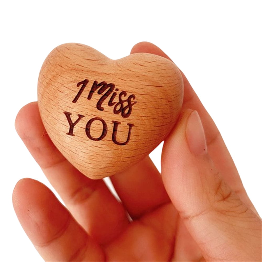 Little Pocket Hug Wooden Heart Token with Smooth Touch Finish for