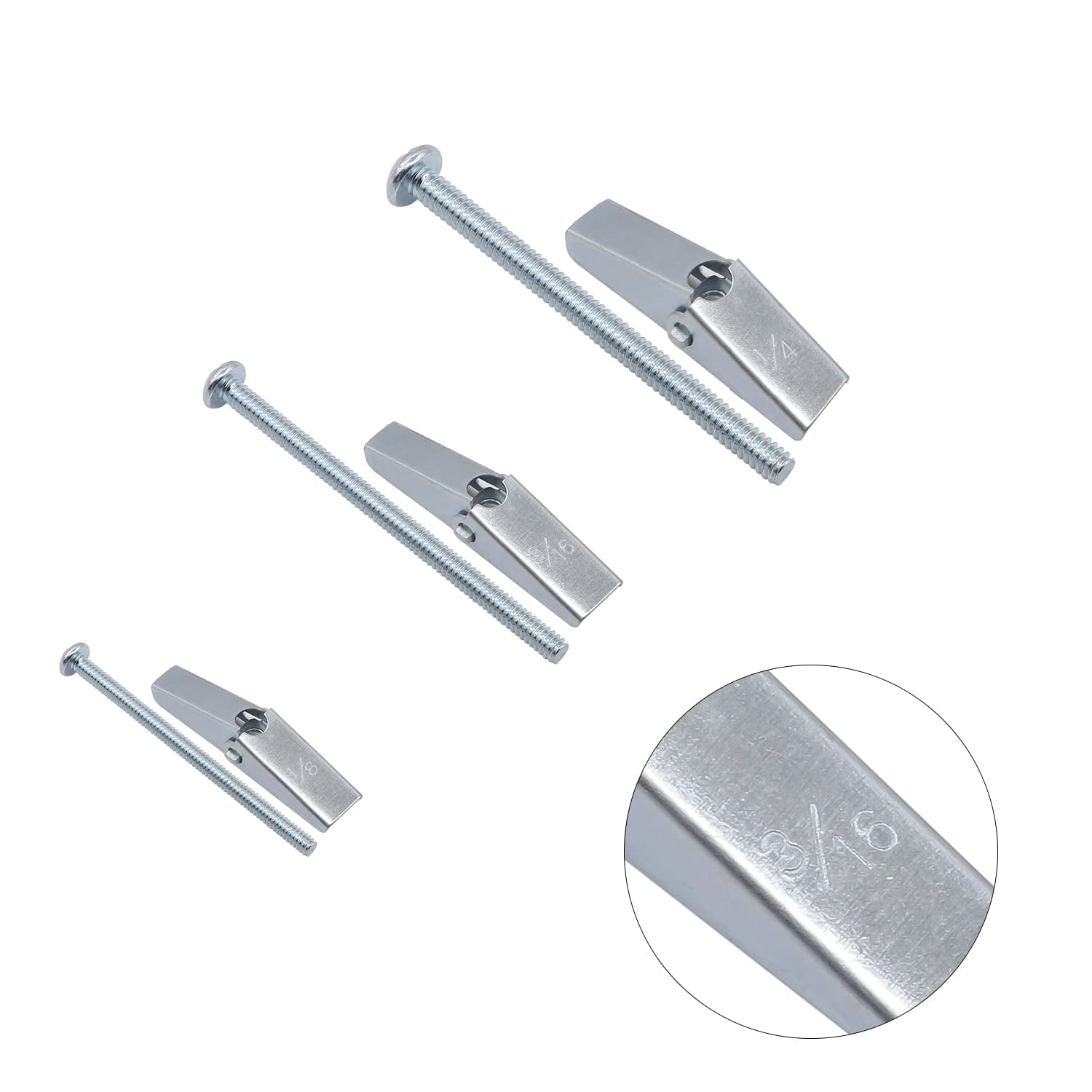 10 Pieces 1/4 Inch Toggle Anchors for Drywall, Anchor Bolts, Drywall Anchors, Screws with Anchors, Wall Anchors for Hanging Heavy Items on Drywall