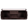thumbnail image 4 of UBesGoo Contemporary Storage Bench Entryway Shoe Bench with Removable Cushion 2 Drawers and 2 Cabinets for Hallway Living Room Bedroom Home Office, Espresso, 4 of 11