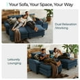 thumbnail image 4 of Linsy Home Oversized Modular Cloud Sectional Sofa with 2 Ottomans, 4 Seat Couches and Sofas Sectional with Versatile Console, Blue, 4 of 11