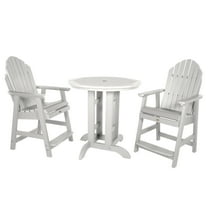 Highwood's 36" Round 3-pc Hamilton Dining Set - Counter Height, Outdoor, Eco-friendly, Synthetic Wood