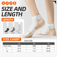 thumbnail image 4 of Mqamex Athletic Ankle Socks, Moisture-Wicking, Arch Support (6 Pack)6-14, 4 of 6