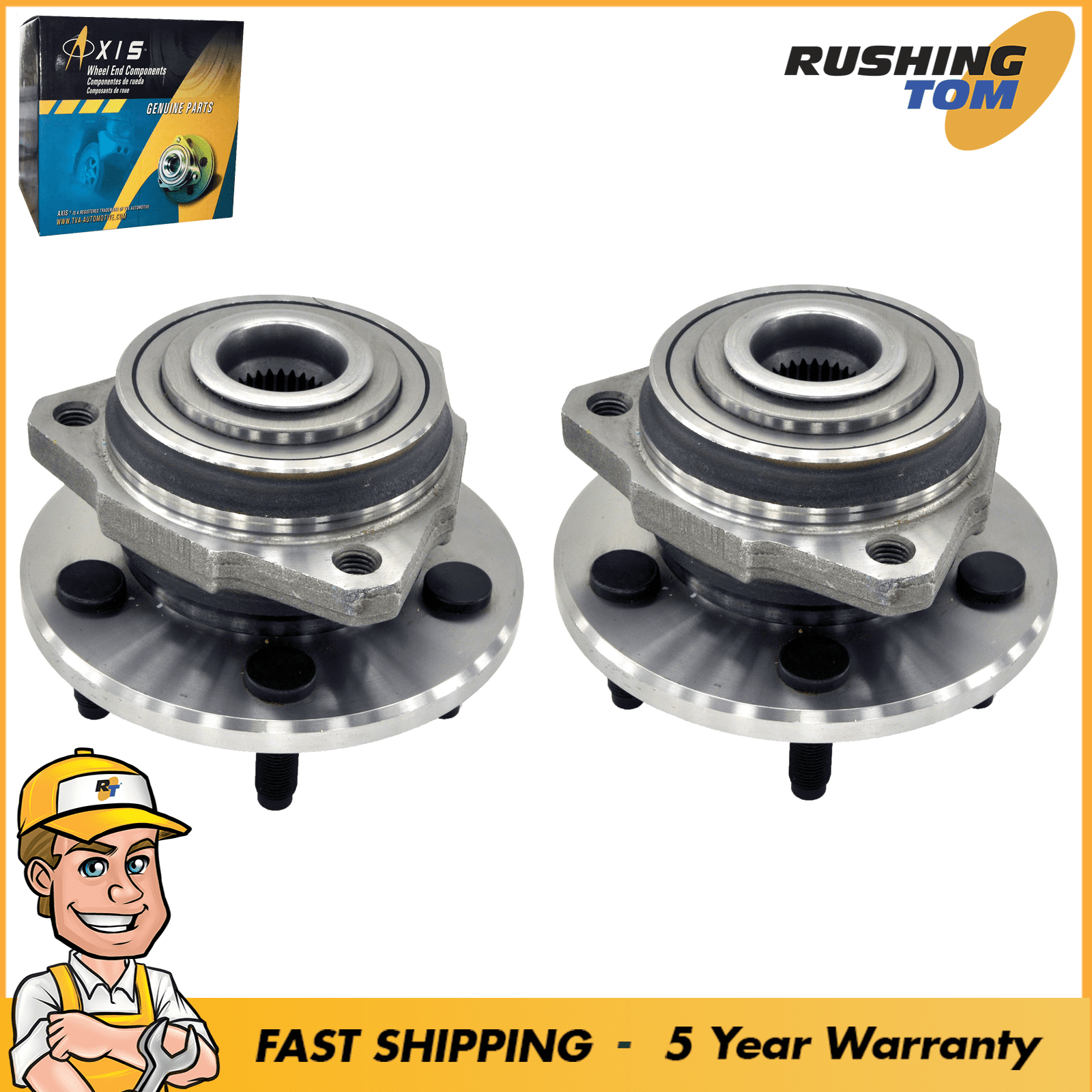 2 Front Wheel Hub Bearing Assemblies fits 20022005 Jeep Liberty non