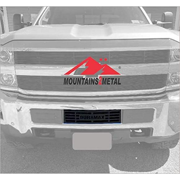 Mountains2Metal "Duramax Pare-Chocs en Acier Inoxydable Enduit de Poudre Noir Compatible avec Chevy Silverado 2015-2019 2500 3500 HD M2M 400-60-1