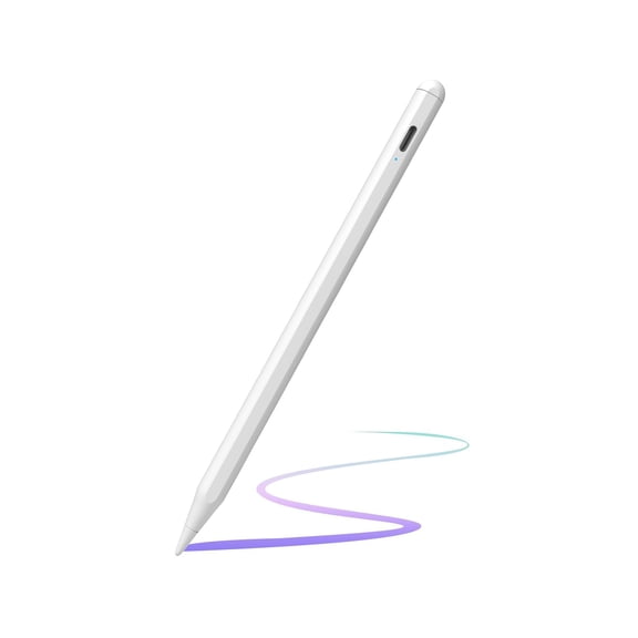 Stylus Pen for iPad 2018–2025, Fast Charging, Tilt & Palm Rejection, Compatible with iPad 6/7/8/9/10 Gen, Pro 11/12.9/13 M4, Air 3/4/5/M2/M3, Mini 5/6, White
