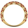 thumbnail image 5 of 3.13 ctw Wedding Band for Women - 18K Yellow Gold Natural Garnet Stackable Eternity Ring, 5 of 6