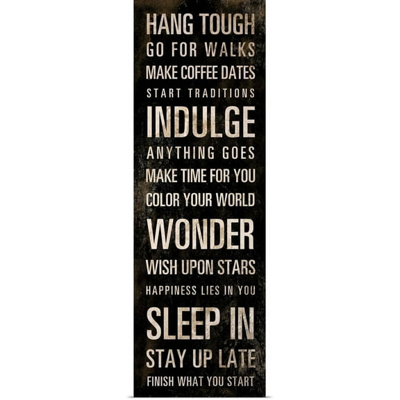 Great BIG Canvas | "Hang Tough" Art Print - 20x60