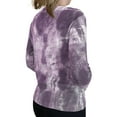 thumbnail image 3 of Qiylii Women Close-fitting T shirt Tie-up Pullover Tie-dyed Long Sleeve Tops, 3 of 5