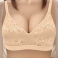 thumbnail image 2 of Wireless Seamless Bra for Women Solid Color Everyday Wirefree Comfort Soft Support Daily Wear Casual Underwear Lightweight Soft Fit for Daily Life Beige L, 2 of 8